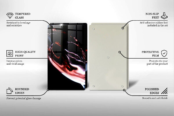 Tampa de parede para fogão a gás Copo de vinho tinto