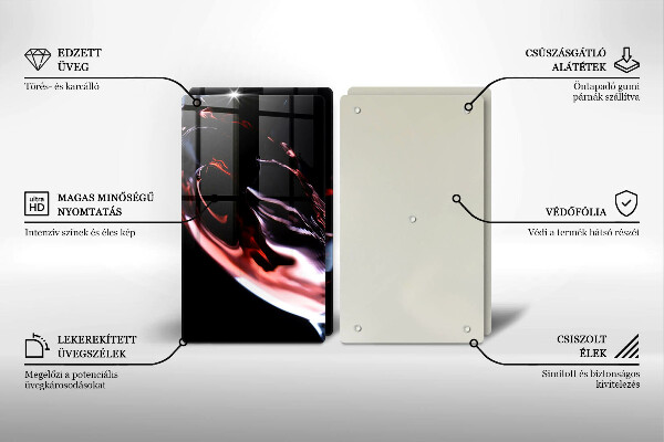 Tampa de parede para fogão a gás Copo de vinho tinto