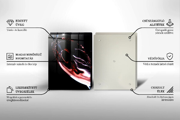 Tampa de parede para fogão a gás Copo de vinho tinto