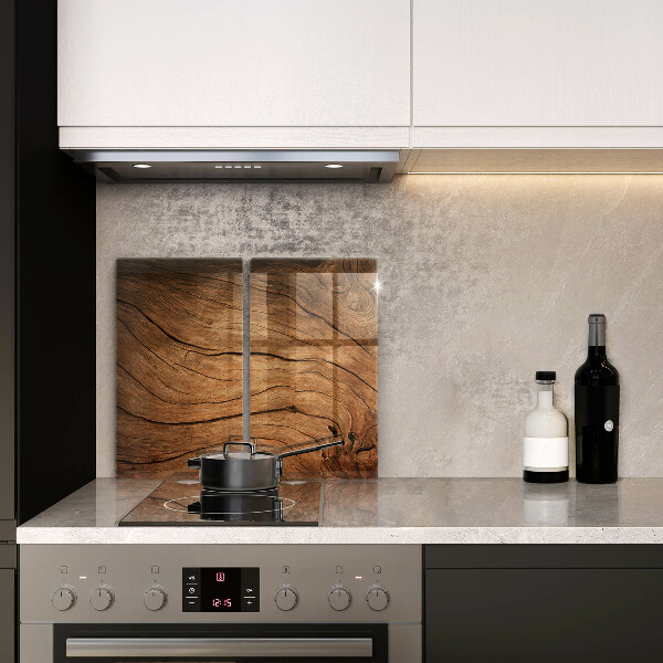 Tampa de parede do fogão a gás Textura tábuas de madeira