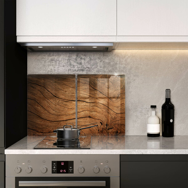 Tampa de parede do fogão a gás Textura tábuas de madeira