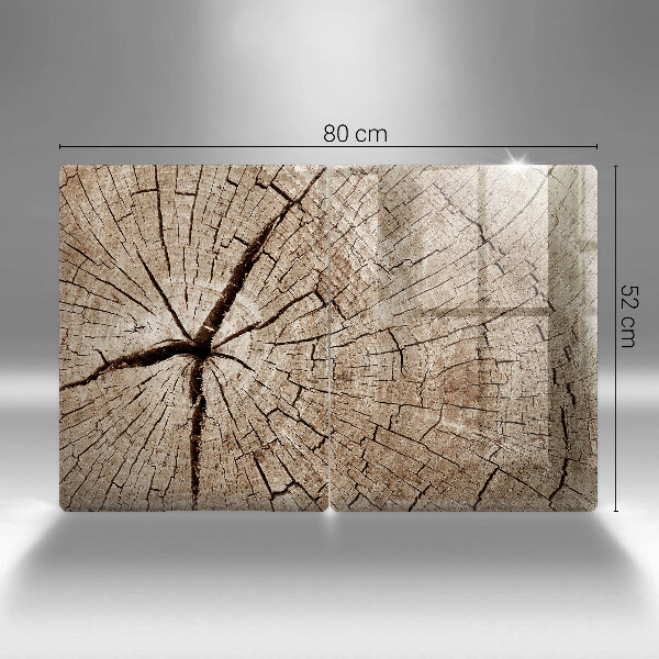 Tampa de parede do fogão a gás Corte transversal árvore