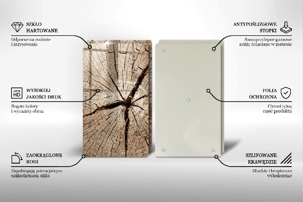 Tampa de parede do fogão a gás Corte transversal árvore