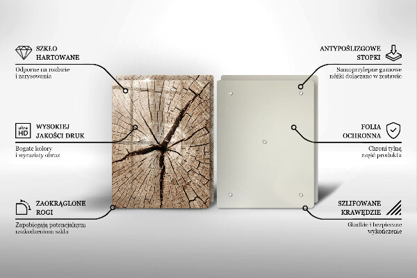 Tampa de parede do fogão a gás Corte transversal árvore