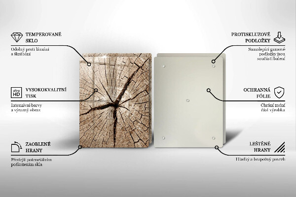 Tampa de parede do fogão a gás Corte transversal árvore