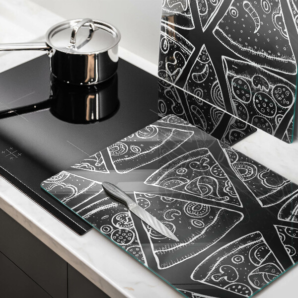 Tampa de parede do fogão a gás Ilustração de pizza