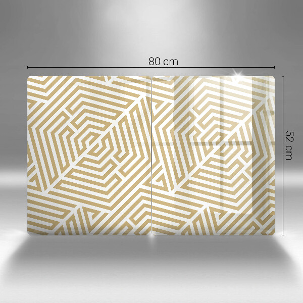 Tampa de parede do fogão a gás Linhas geométricas