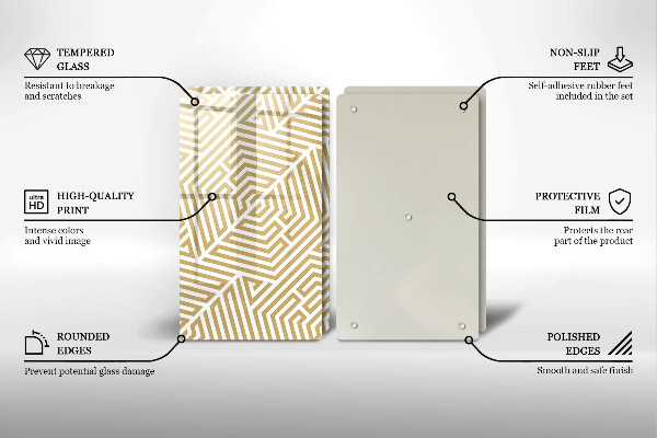 Tampa de parede do fogão a gás Linhas geométricas