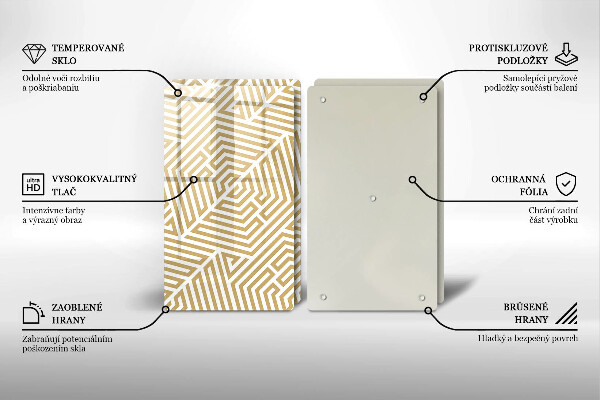 Tampa de parede do fogão a gás Linhas geométricas