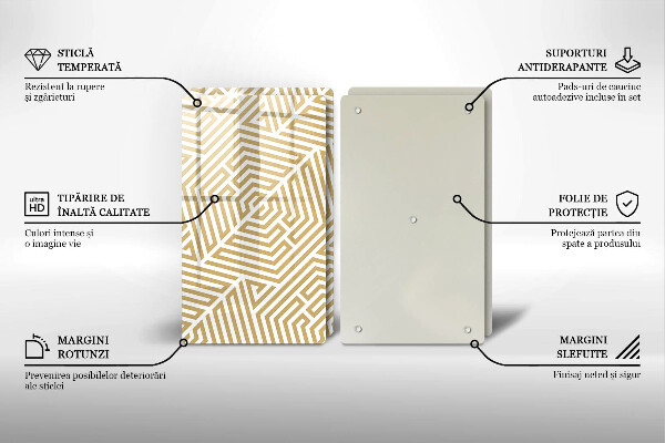 Tampa de parede do fogão a gás Linhas geométricas