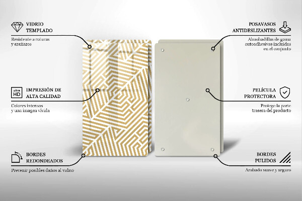 Tampa de parede do fogão a gás Linhas geométricas