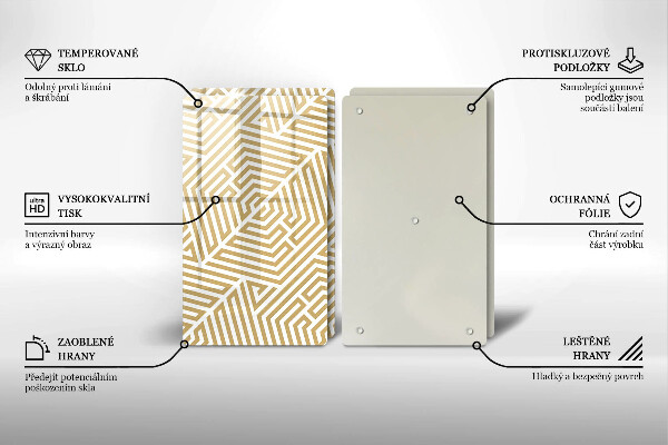 Tampa de parede do fogão a gás Linhas geométricas