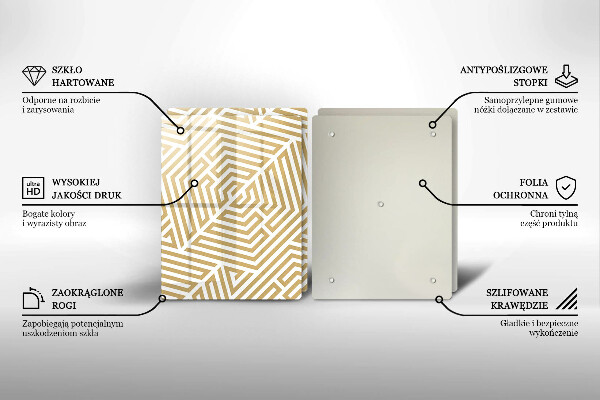 Tampa de parede do fogão a gás Linhas geométricas