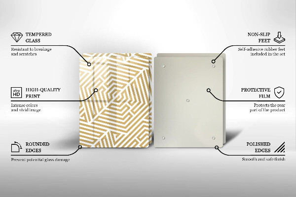 Tampa de parede do fogão a gás Linhas geométricas