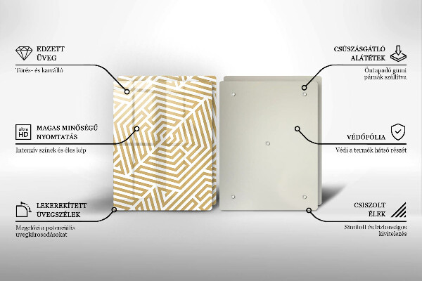 Tampa de parede do fogão a gás Linhas geométricas