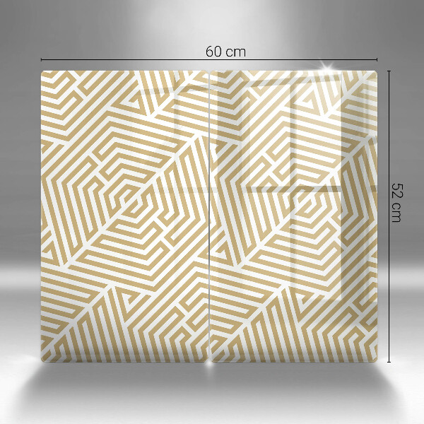 Tampa de parede do fogão a gás Linhas geométricas