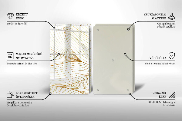 Protetor de fogão Padrão moderno de linhas