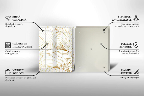 Protetor de fogão Padrão moderno de linhas