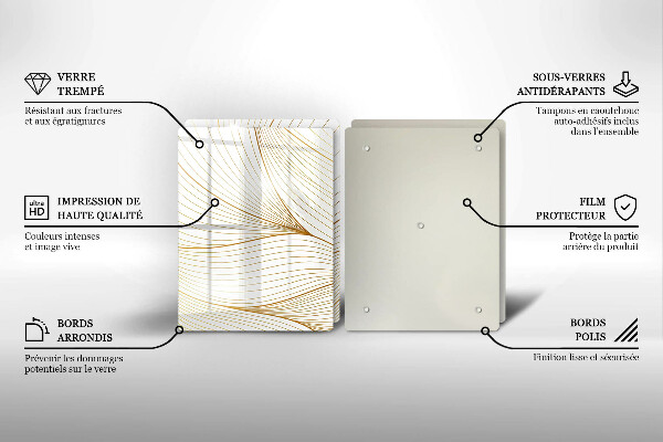 Protetor de fogão Padrão moderno de linhas