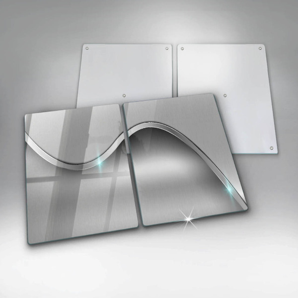 Tampa de parede do fogão a gás Abstração metálica