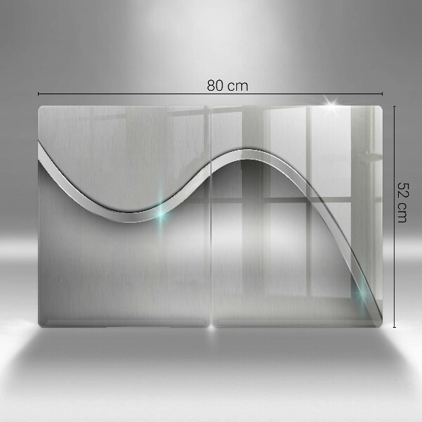 Tampa de parede do fogão a gás Abstração metálica