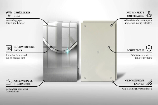 Tampa de parede do fogão a gás Abstração metálica