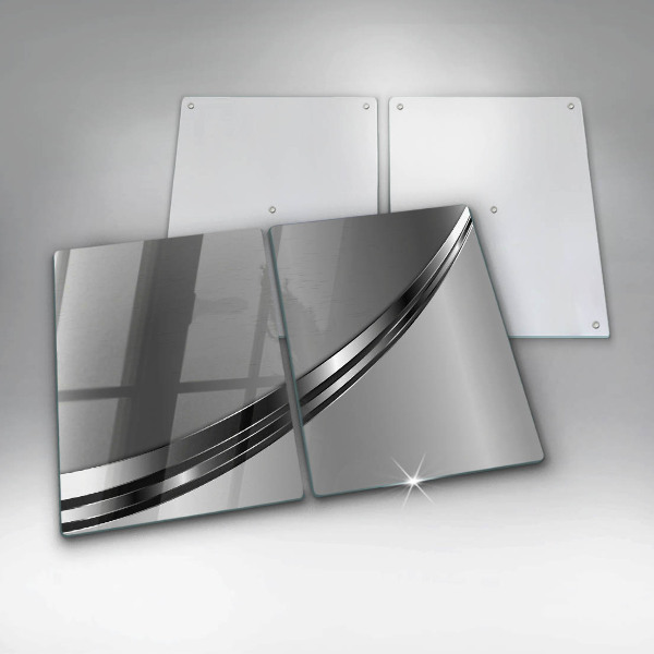 Tampa de parede do fogão a gás Abstração em metal