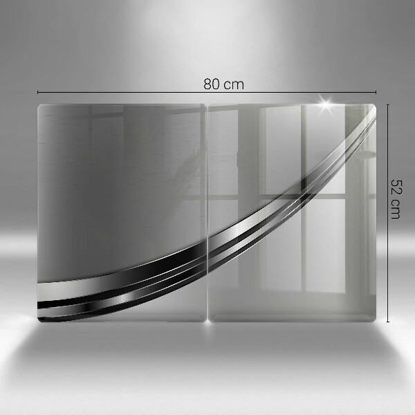 Tampa de parede do fogão a gás Abstração em metal