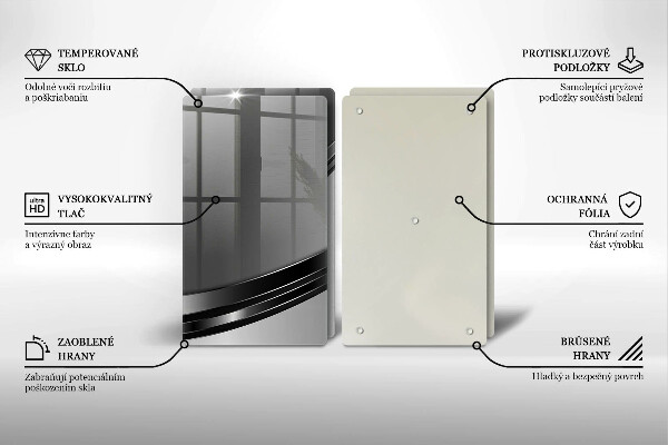 Tampa de parede do fogão a gás Abstração em metal