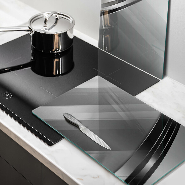 Tampa de parede do fogão a gás Abstração em metal