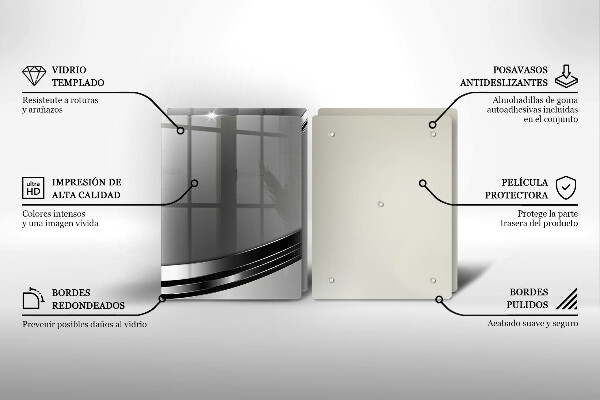 Tampa de parede do fogão a gás Abstração em metal