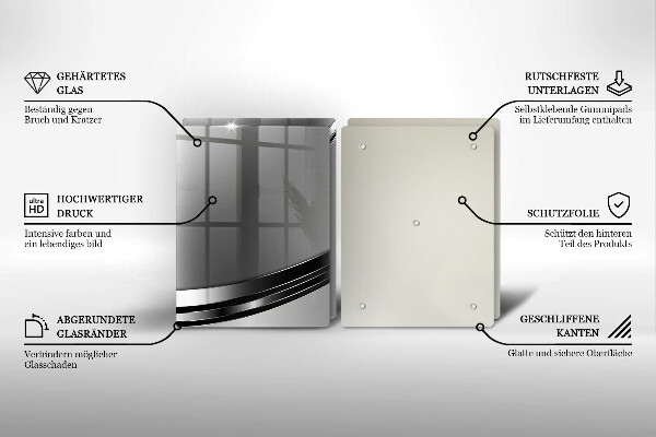 Tampa de parede do fogão a gás Abstração em metal