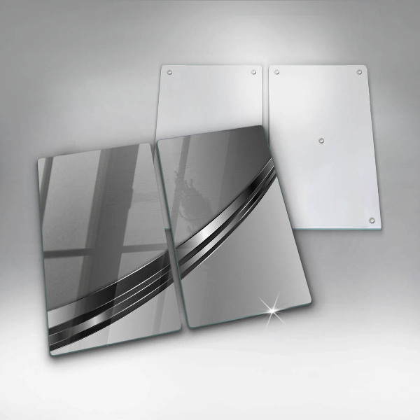 Tampa de parede do fogão a gás Abstração em metal