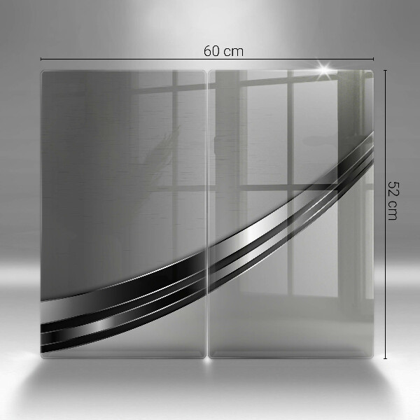 Tampa de parede do fogão a gás Abstração em metal