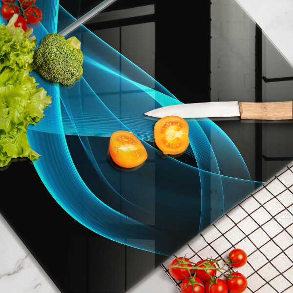 Proteção de parede do fogão a gás Abstração azul
