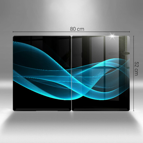 Proteção de parede do fogão a gás Abstração azul