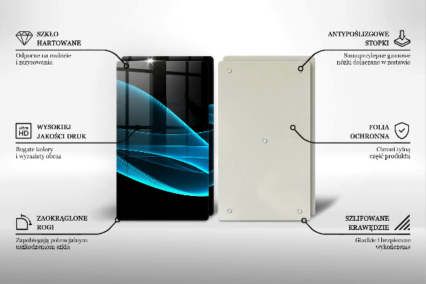 Proteção de parede do fogão a gás Abstração azul
