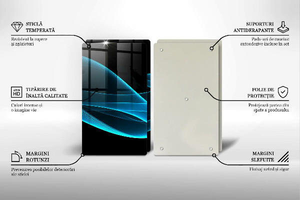 Proteção de parede do fogão a gás Abstração azul