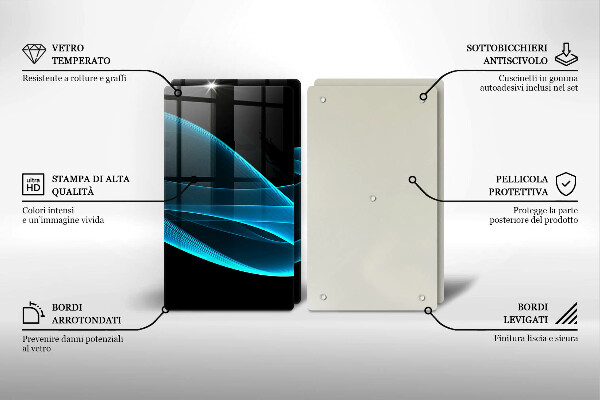 Proteção de parede do fogão a gás Abstração azul