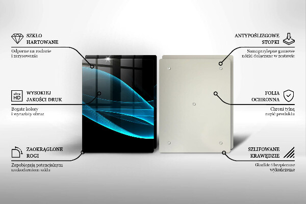 Proteção de parede do fogão a gás Abstração azul