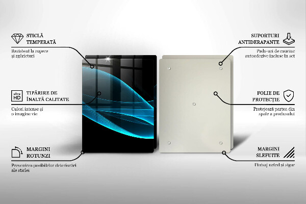 Proteção de parede do fogão a gás Abstração azul
