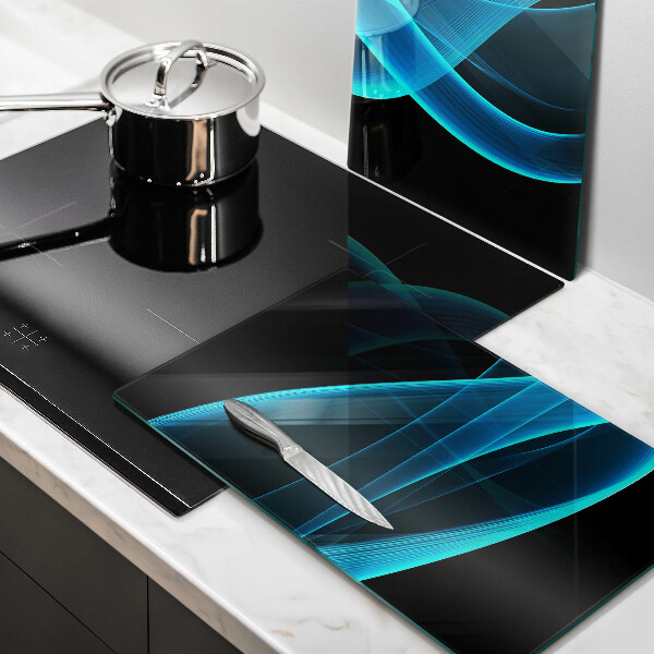 Proteção de parede do fogão a gás Abstração azul