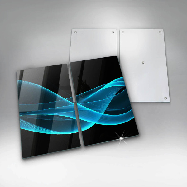 Proteção de parede do fogão a gás Abstração azul