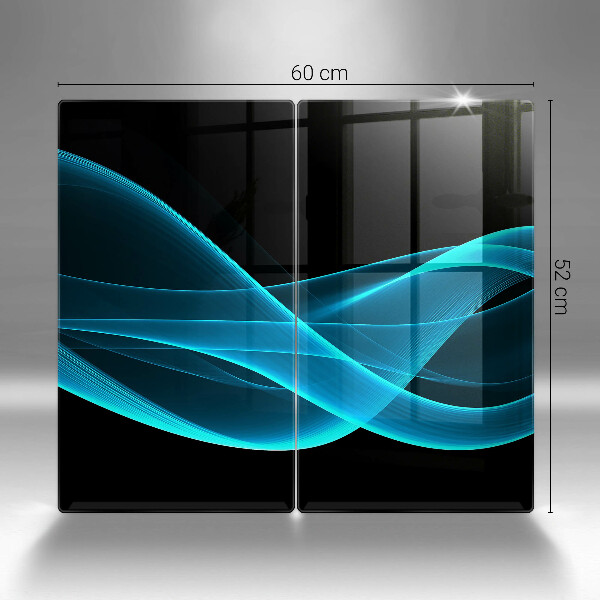 Proteção de parede do fogão a gás Abstração azul