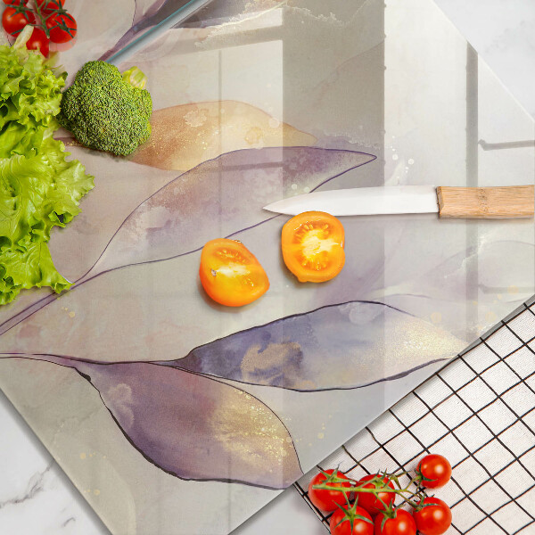 Proteção de parede do fogão a gás Folhas pintadas em estilo boho