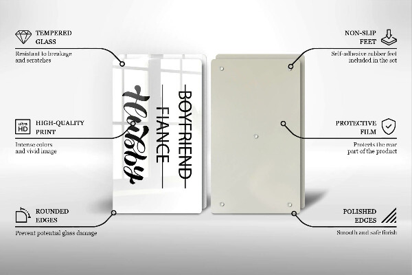 Proteção da parede na cozinha Inscrição, frase, padrão