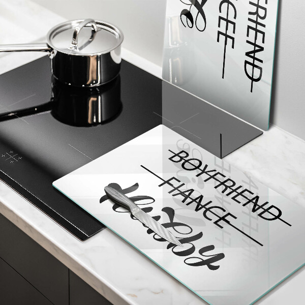 Proteção da parede na cozinha Inscrição, frase, padrão