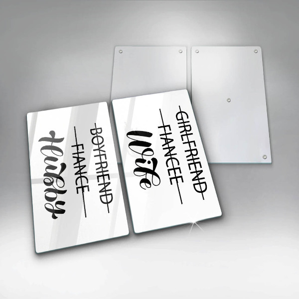 Proteção da parede na cozinha Inscrição, frase, padrão