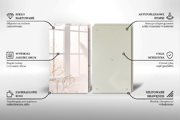 Tampa de parede do fogão a gás Contornos de flores