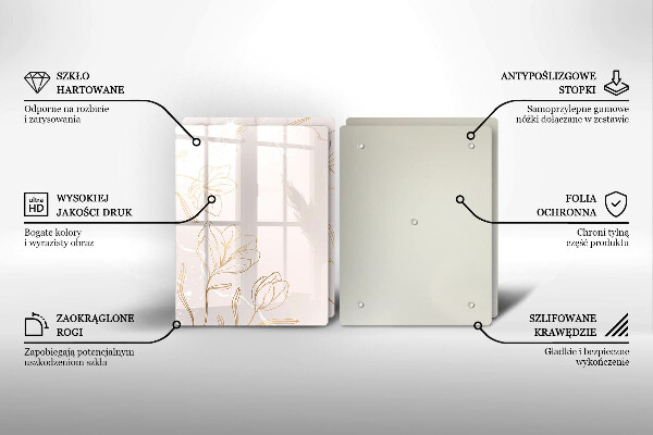 Tampa de parede do fogão a gás Contornos de flores